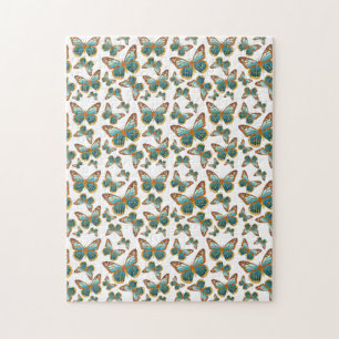 Puzzle Motif papillon bleu dégradé