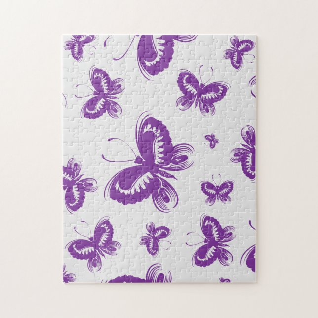 Puzzle Motif papillon pourpre (Vertical)