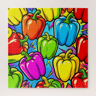Puzzle Motif poivrons Pop Art