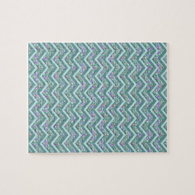 Puzzle Motif Rainbow Foil ZigZag (Horizontal)