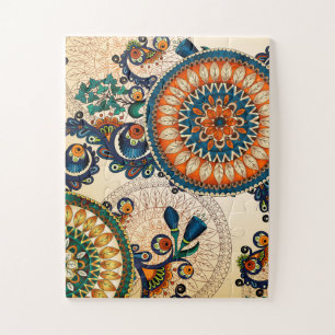 Puzzle Motif rétro de Boho coloré