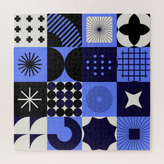 Puzzle Motif rétrofuturiste Gras Géométrique Bauhaus