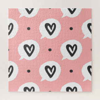 Puzzle Motif sans couture avec les coeurs.
