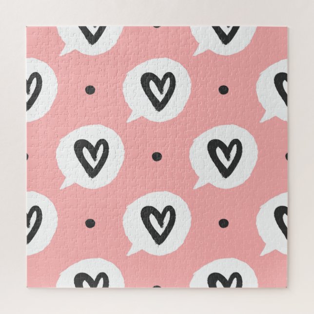 Puzzle Motif sans couture avec les coeurs. (Vertical)