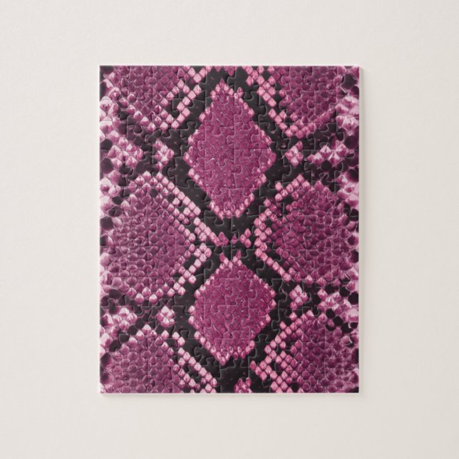 Puzzle Motif Snakeskin rose (Vertical)