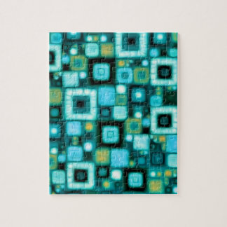 Puzzle Motif turquoise de carrés
