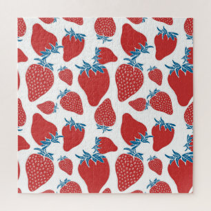 Puzzle Motif Vintage de fraise à main