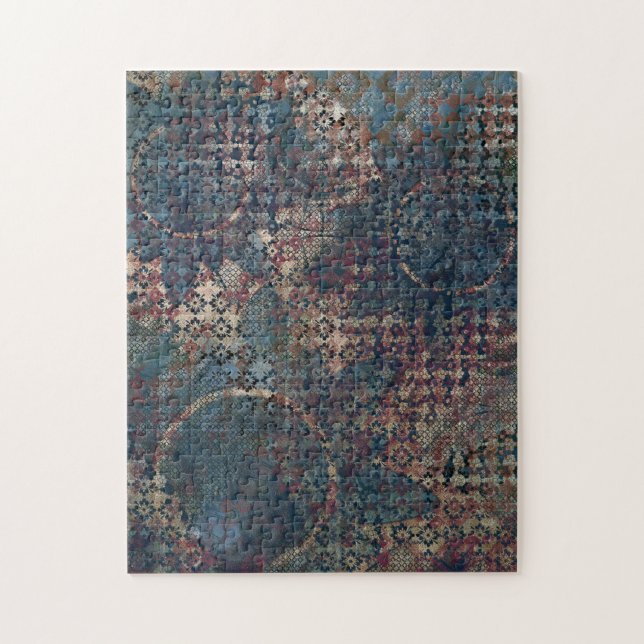 Puzzle Motifs Grungy avec Patchwork Désordonné de Texture (Vertical)