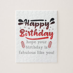 Puzzle Motivational Joyeux voeux d'anniversaire.