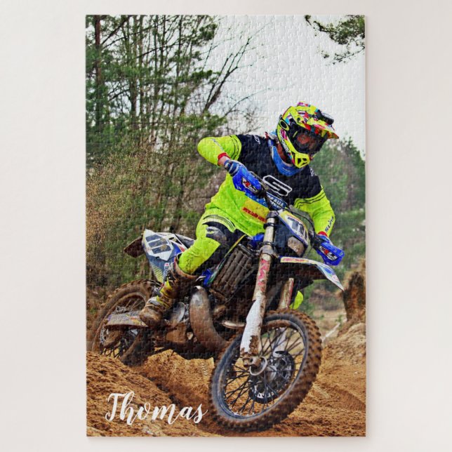 Puzzle Motocross Motocross Racing Personnalisé (Vertical)