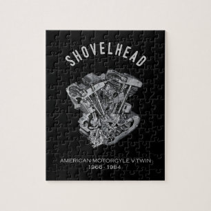 Puzzle Motocyclette HD Vtwin Moteur de Tête de Tirage V