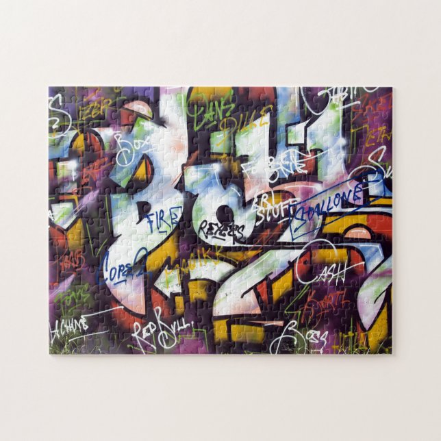 Puzzle Mots Graffiti colorés (Horizontal)