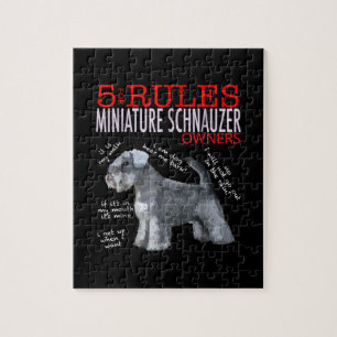 Puzzle Mouchoir  5 Rules For Miniature Schnauzer Owners