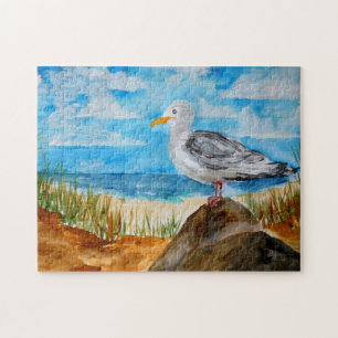Puzzle Mouette à la plage