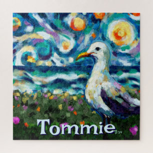Puzzle Mouette Style Plage Personnalisée Van Gogh