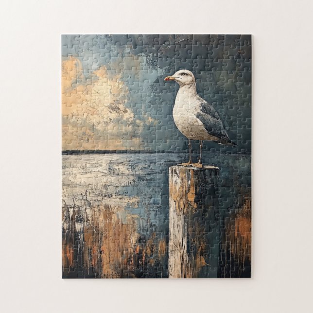 Puzzle Mouette sur une peinture à l'huile post (Vertical)