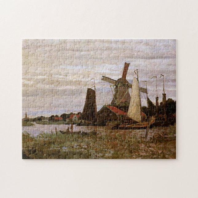 Puzzle Moulin à vin à Zaandam Monet Art (Horizontal)