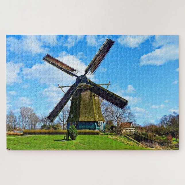 Puzzle Moulin à vin néerlandais Windmill historique Windm (Horizontal)