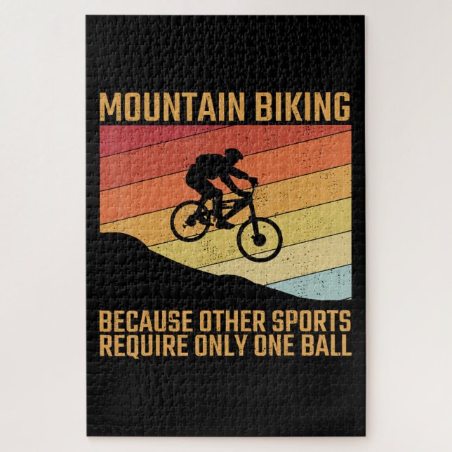 Puzzle mountain biking mountain mountainbike (Vertical)