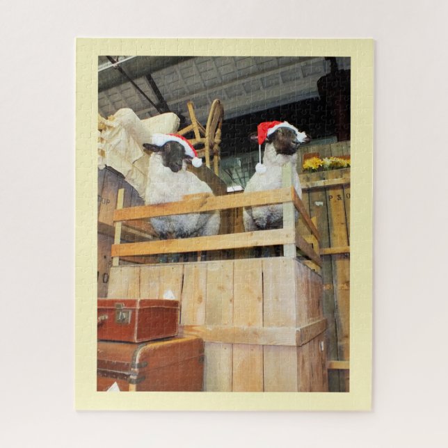 Puzzle moutons de Noël (Vertical)