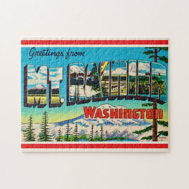 Puzzle Mt Rainier Washington 11x14 (Horizontal)