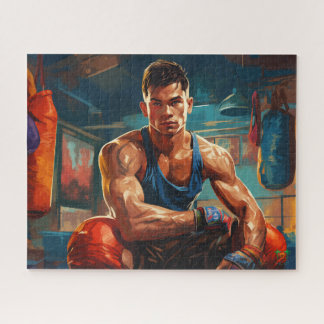 Puzzle Muay Thai Fighter : Repose après la ronde