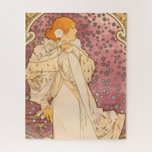 Puzzle Mucha Art nouveau femme beauté