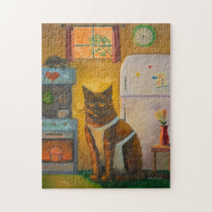 Puzzle Muffin de cuisson de chats dans la cuisine du chal