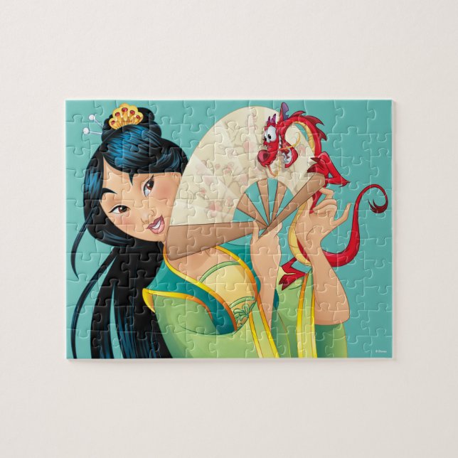 Puzzle Mulan Ouvre Un Ventilateur Avec Mushu (Horizontal)