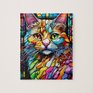 Puzzle Multicolor Cat 708 Motif