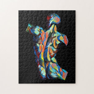 Puzzle musculaire Homme anatomie humaine art abstrait