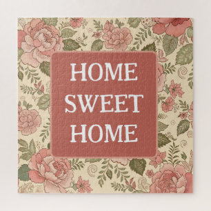 Puzzle Muse Florale Poussiéreuse - Style Batik Rose Pouss