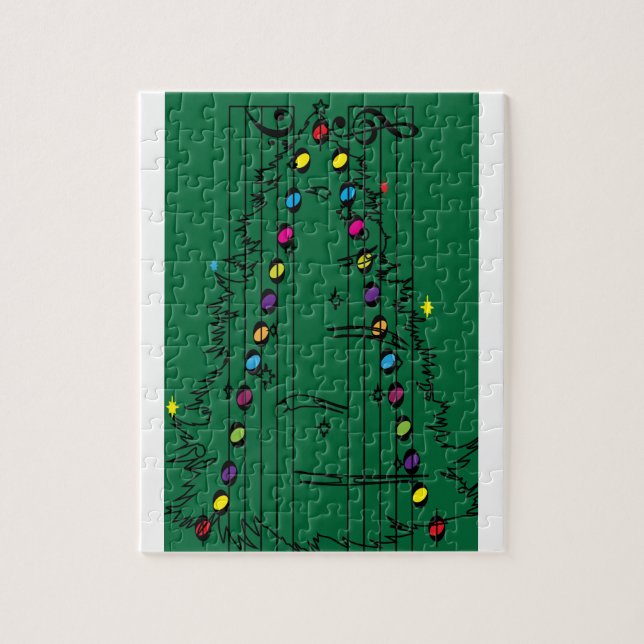 Puzzle Music symmetry, Christmas tree (Vertical)