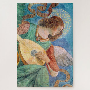 Puzzle Musical angel playing guitar