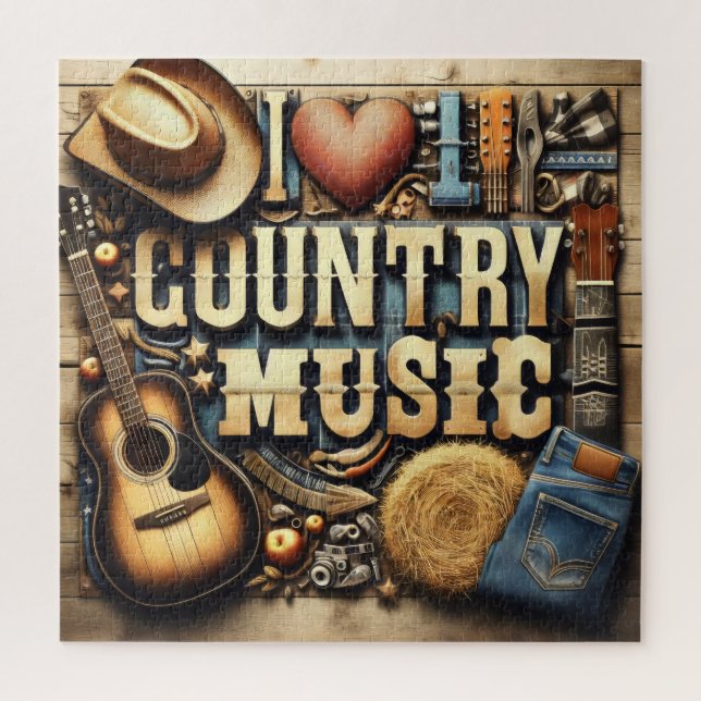 Puzzle Musique country. (Vertical)