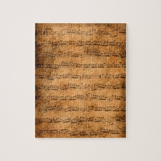 Puzzle Musique de feuille vintage (Vertical)