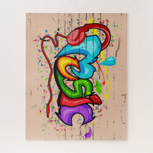 Puzzle Musique Graffiti Colorée Cool