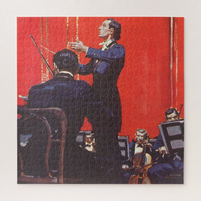 Puzzle Musique Vintage, orchestre (Vertical)