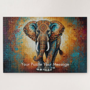 Puzzle Mystic Boho Elephant Mandala