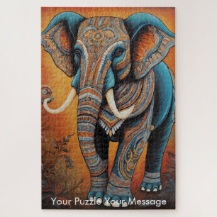 Puzzle Mystic Boho Elephant Mandala