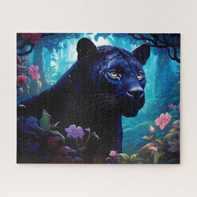 Puzzle Mystical Black Panther Nature Imaginaire à thème (Horizontal)