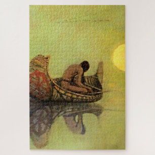 Puzzle N C Wyeth Peinture occidentale "Le Pêcheur silenci