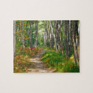 Puzzle NA, États-Unis, Maine.  Sentier Jessup à Acadia Na