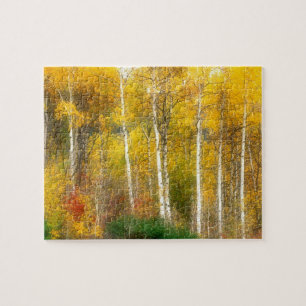 Puzzle NA, États-Unis, Washington, arbres trembles d'auto