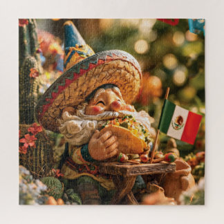 Puzzle Nain Mexicain Portant Un Sombrero En Train De Mang