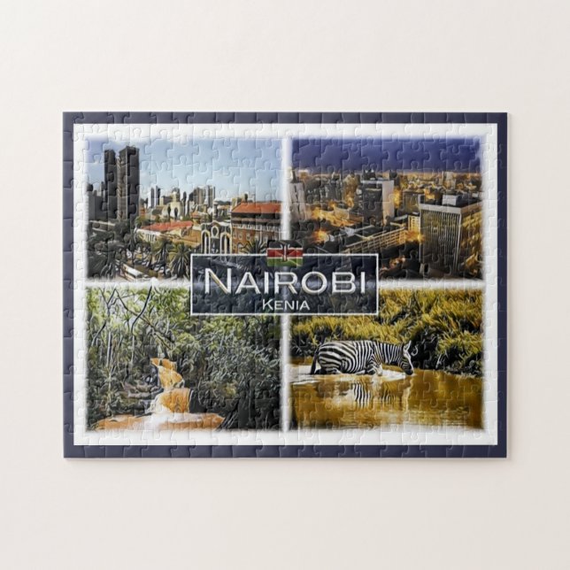 Puzzle Nairobi - Kenya - Mosaic - (Horizontal)
