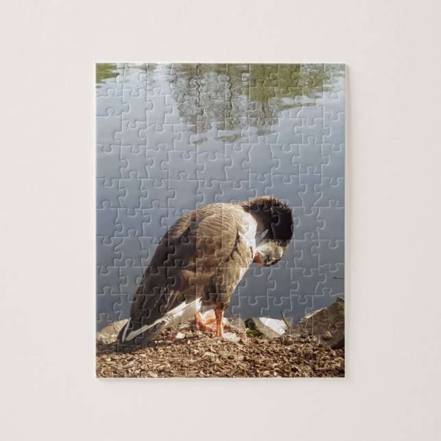 Puzzle Namaste Goose arcs tête, Nature, Faune, Oiseaux (Vertical)