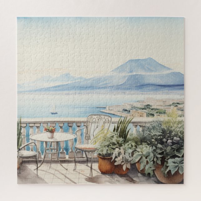 Puzzle Napoli Serenity : Imprimantes d'aquarelle numériqu (Vertical)