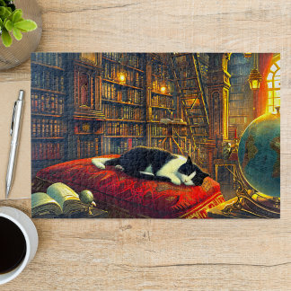 Puzzle Napping Scholar Chat Maman Cadeau 1000 pièce
