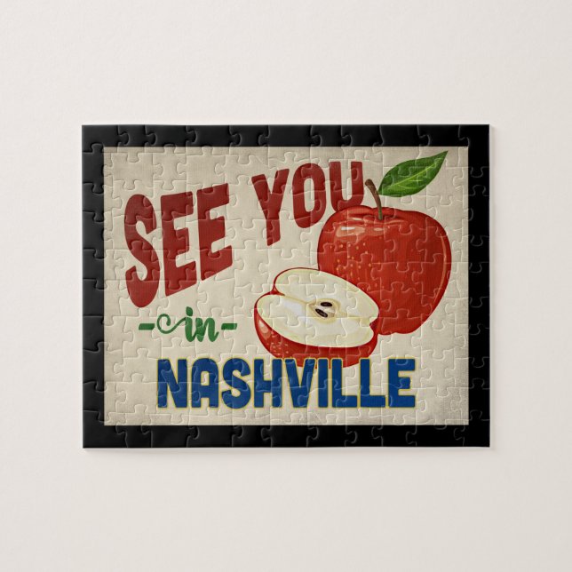 Puzzle Nashville Tennessee Apple - Vintage voyage (Horizontal)